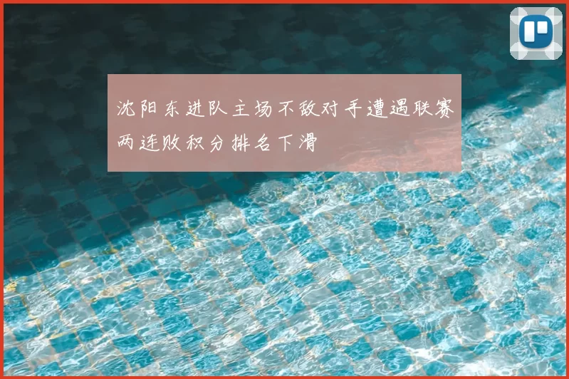 沈阳东进队主场不敌对手遭遇联赛两连败积分排名下滑